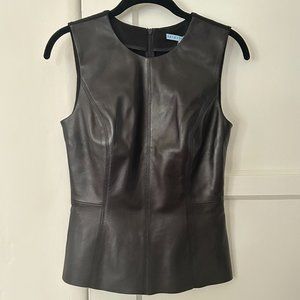[NWT] Black Leather Top by Antonio Melani